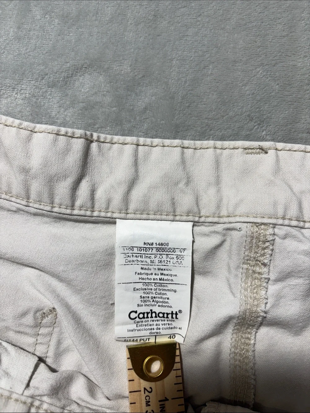 Carhartt Men's Flat Front Shorts - Off White